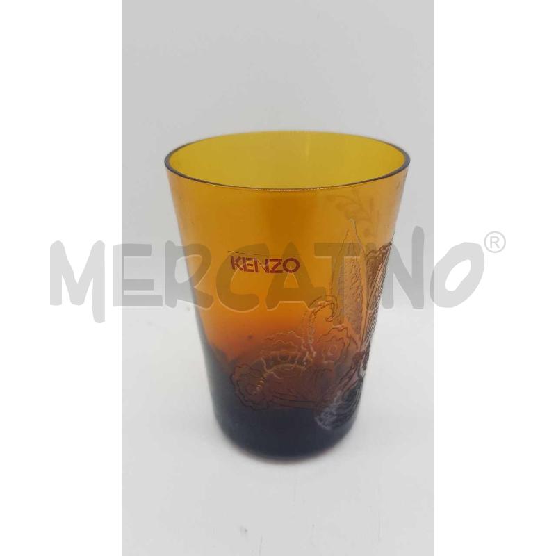 BICCHIERI PZ.2 KENZO VETRO AMBRATO FIORI  | Mercatino dell'Usato Putignano 4