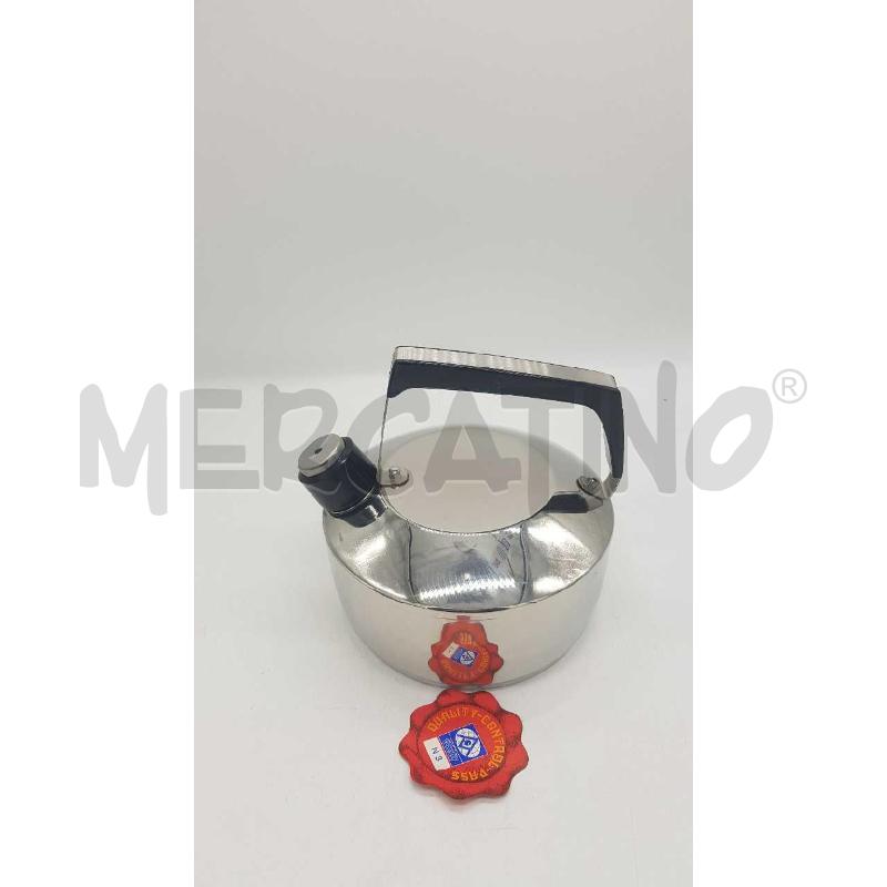 BOLLITORE FISCHIANTE AMC ACCIAIO TONDO BASSO MANICO PLASTICA NERO | Mercatino dell'Usato Putignano 2