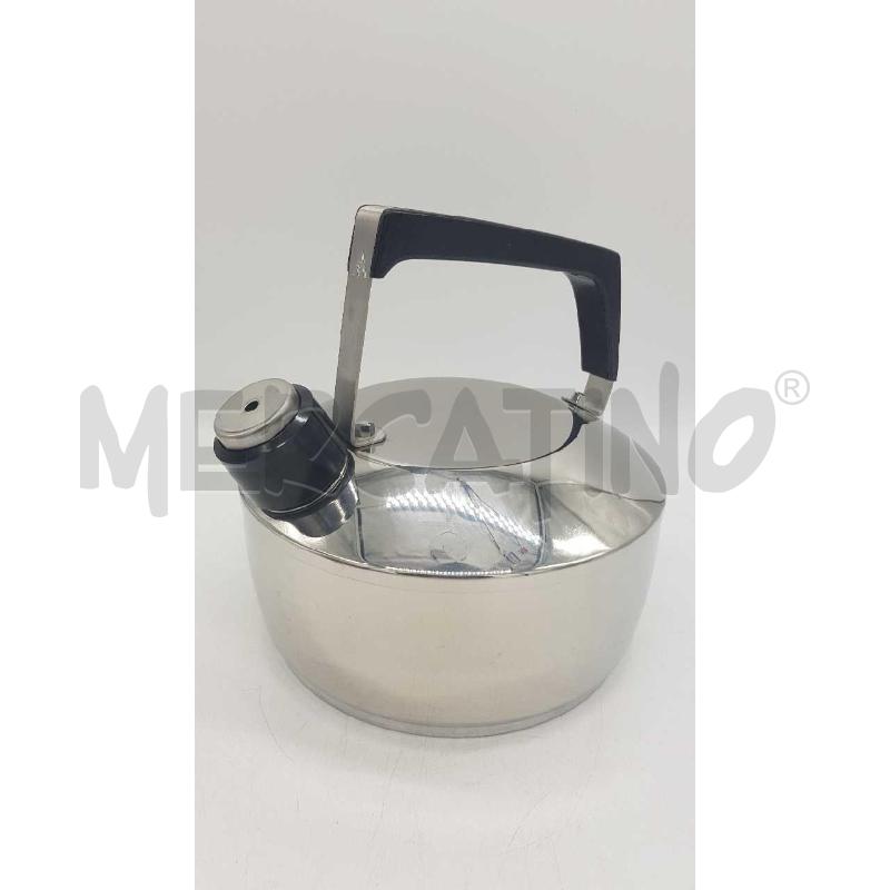BOLLITORE FISCHIANTE AMC ACCIAIO TONDO BASSO MANICO PLASTICA NERO | Mercatino dell'Usato Putignano 5