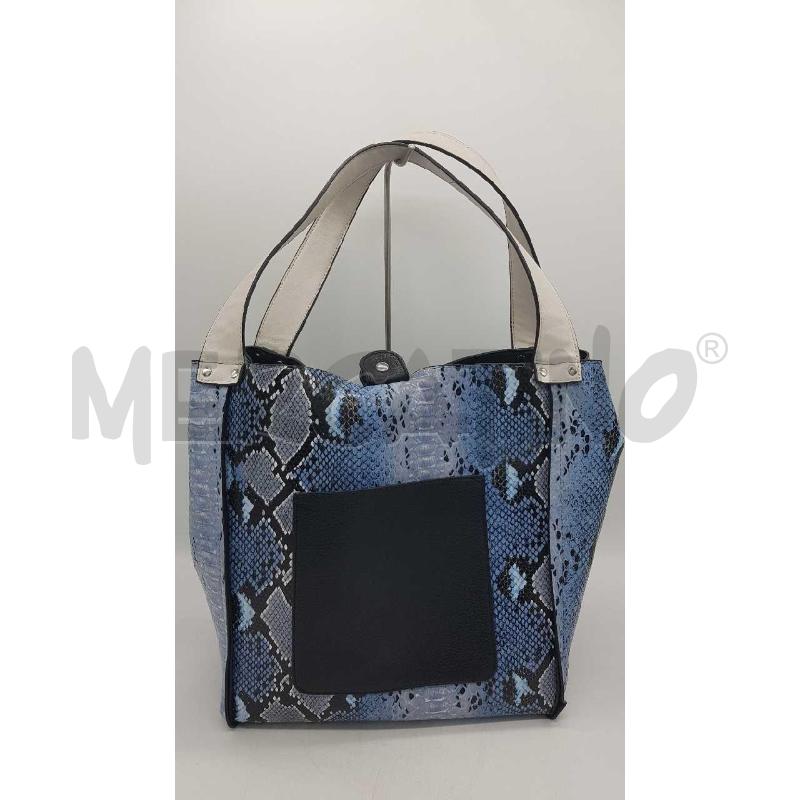 BORSA D CAFE NOIR DOUBLEFACE NERA ÈPITONATA CELESTE | Mercatino dell'Usato Putignano 1