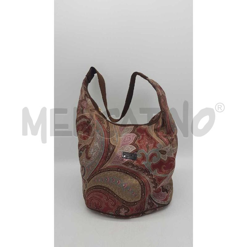 BORSA D ETRO SECCHIELLO TESSUTO FANTASIA MARRONE | Mercatino dell'Usato Putignano 1