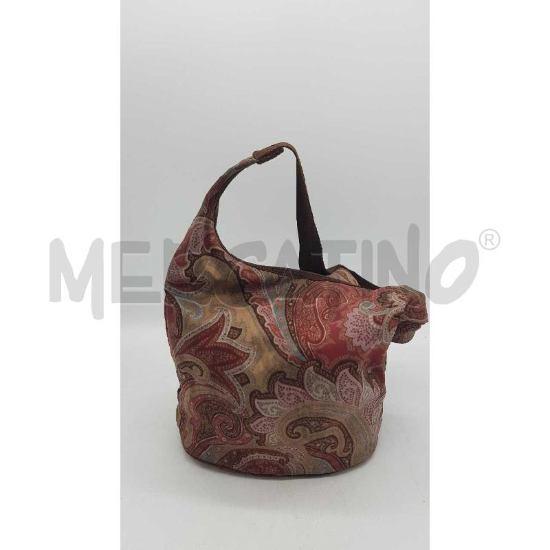 BORSA D ETRO SECCHIELLO TESSUTO FANTASIA MARRONE | Mercatino dell'Usato Putignano 2
