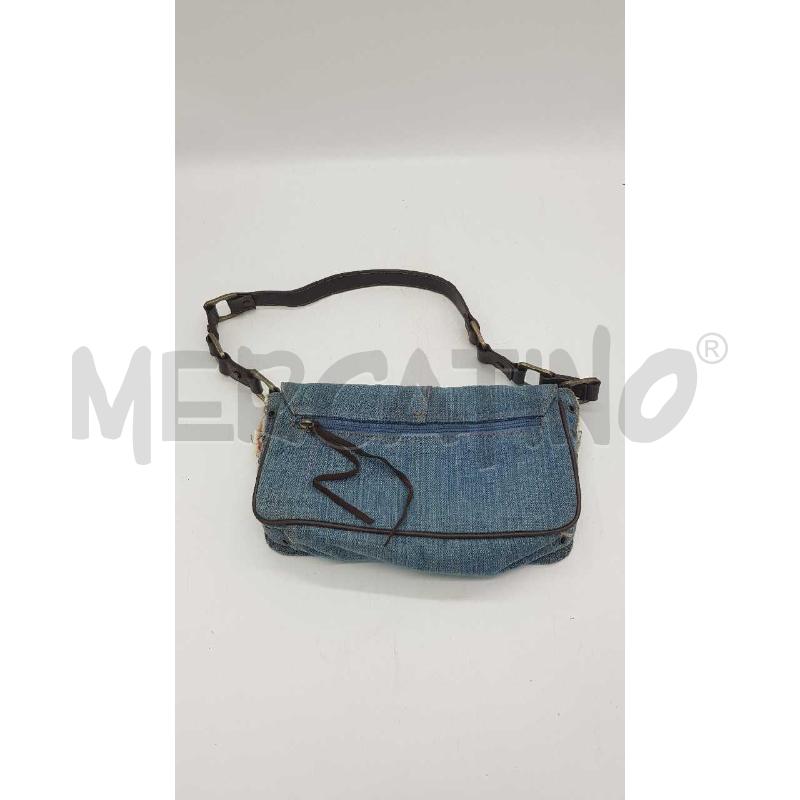 BORSA D GUESS JEANS CHIARO SCRITTA STRASS | Mercatino dell'Usato Putignano 2