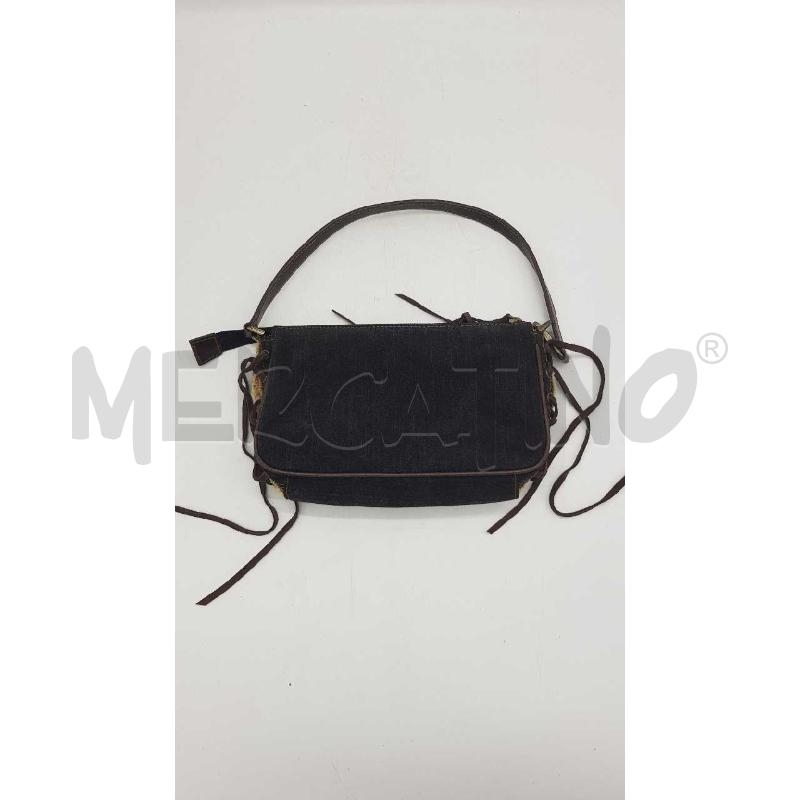 BORSA D GUESS JEANS SCURO MANICO CORTO SCRITTA STRASS | Mercatino dell'Usato Putignano 2