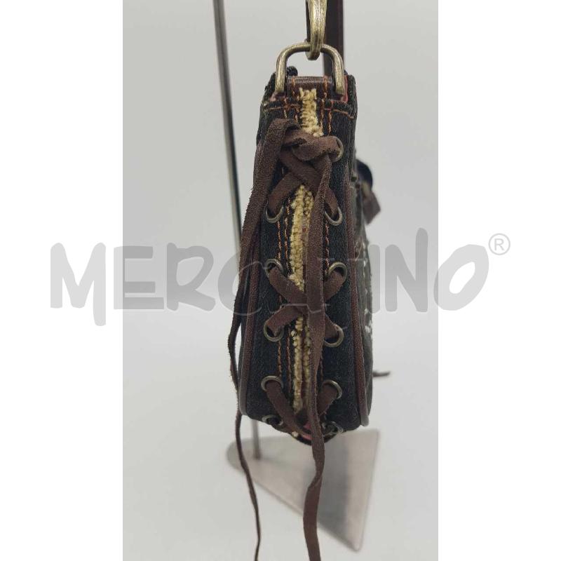 BORSA D GUESS JEANS SCURO MANICO CORTO SCRITTA STRASS | Mercatino dell'Usato Putignano 5