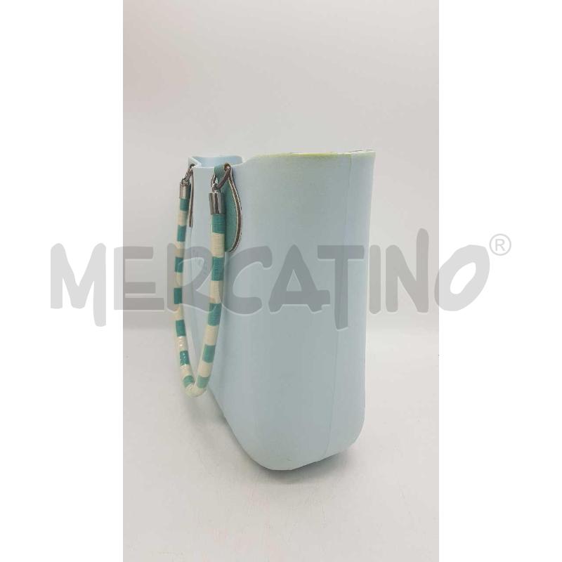 BORSA D O BAG CELESTE INTERNO BIANCO MANICI BIANCO VERDE ACQUA | Mercatino dell'Usato Putignano 2