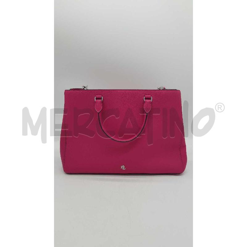 BORSA D RALPH LAUREN FUXIA RIGIDA TRACOLLA 2MANICI | Mercatino dell'Usato Putignano 3