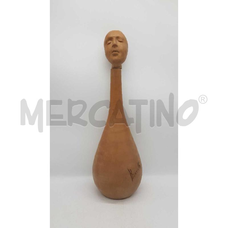 BOTTIGLIA ARTISTICA VINCENZO BRUNETTI GREZZA TAPPO VOLTO | Mercatino dell'Usato Putignano 1