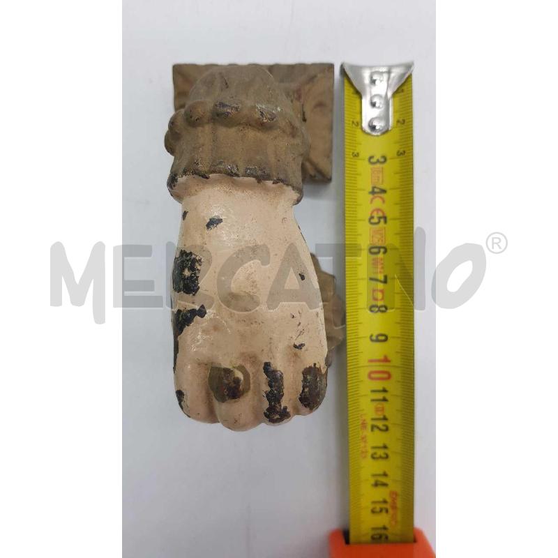 BUSSAPORTA MANO ANTICO BATACCHIO IN OTTONE  | Mercatino dell'Usato Putignano 4