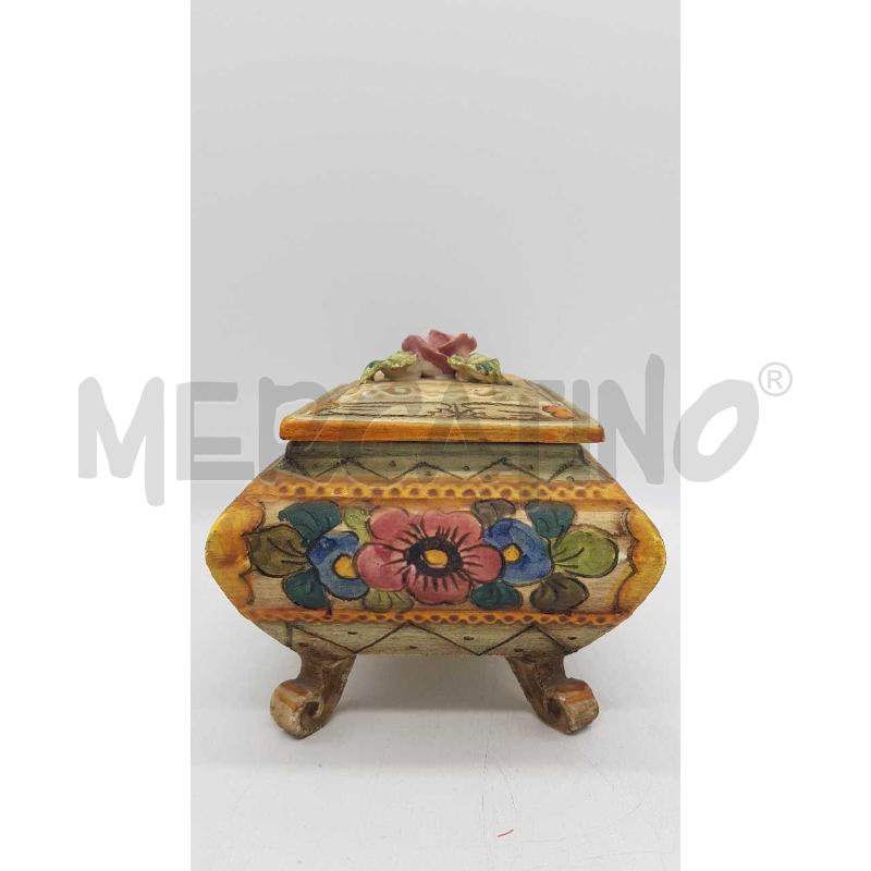COFANETTO DERUTA CERAMICA 4 PIEDINI COPERCHIO FIORI | Mercatino dell'Usato Putignano 5