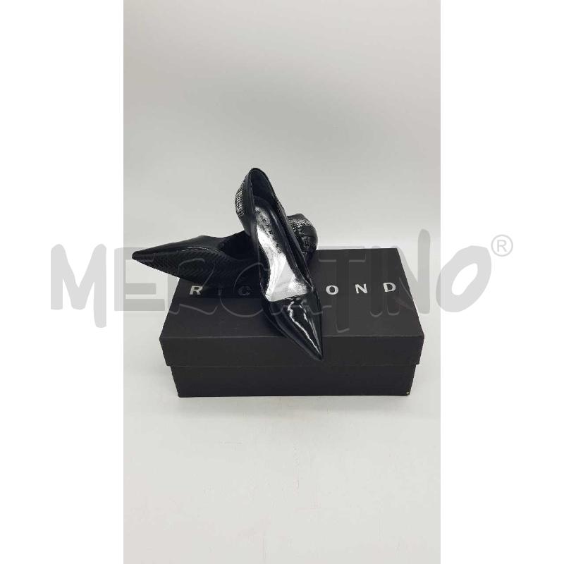 DECOLLETE D RICHMOND NERO VERNICE PUNTA FASCIA STRASS | Mercatino dell'Usato Putignano 5