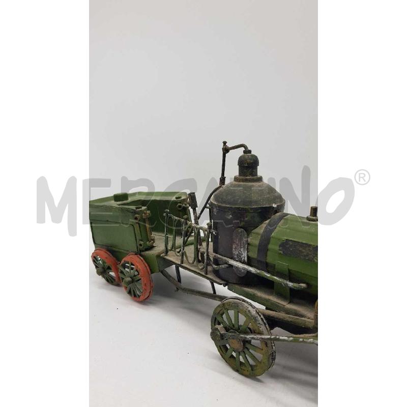 LOCOMOTIVA METALLO VERDE CON CARROZZA | Mercatino dell'Usato Putignano 4