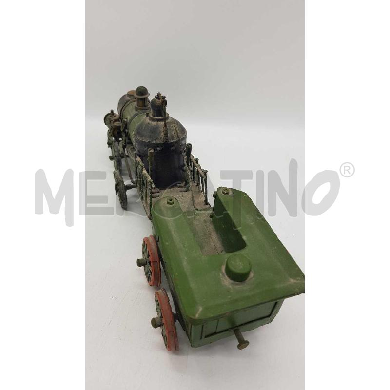 LOCOMOTIVA METALLO VERDE CON CARROZZA | Mercatino dell'Usato Putignano 5
