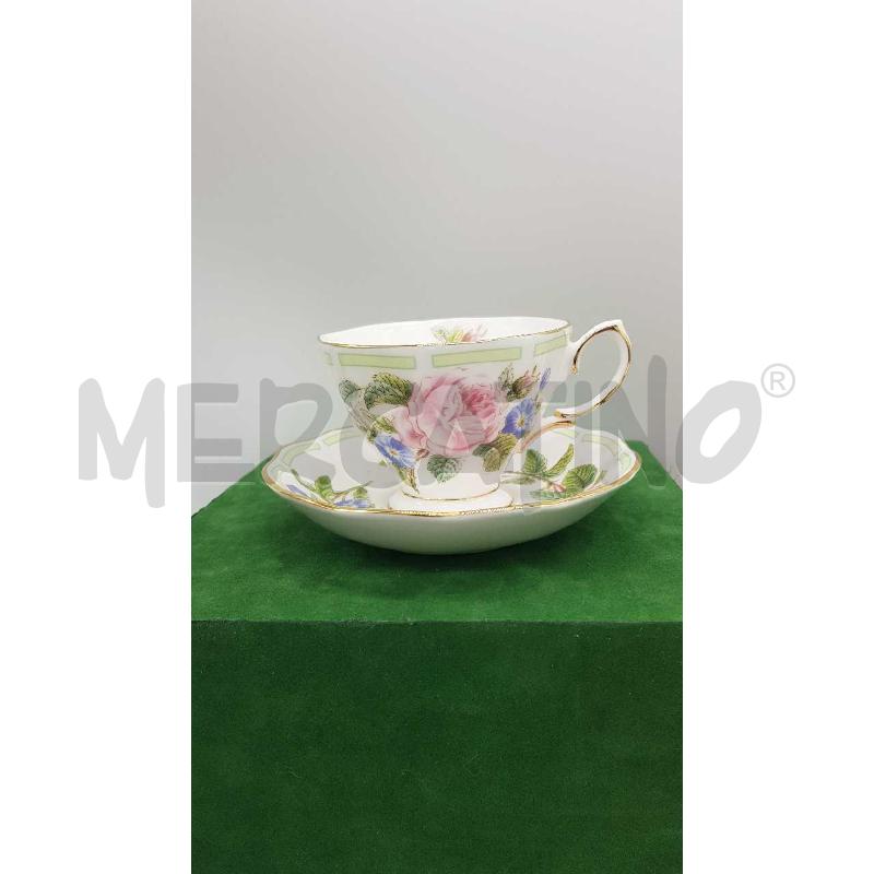 PIATTINO CON 2 TAZZE ROYAL ALBERT BOTANICAL TEAS ROSES | Mercatino dell'Usato Putignano 2