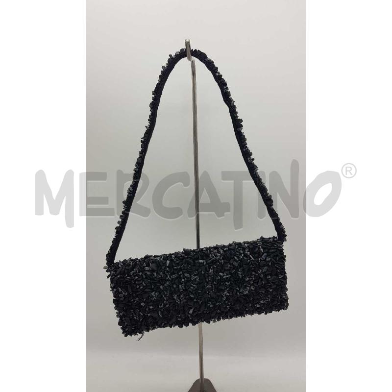 POCHETTE NERA FRANCESCO BIASIA PIETRE RILIEVO | Mercatino dell'Usato Putignano 1
