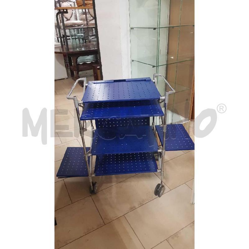 SCRIVANIA BLU CON SEDIA KARTELL STURTTURA METALLO | Mercatino dell'Usato Putignano 1