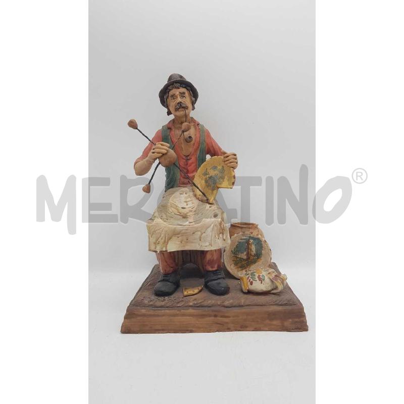 STATUA IN TERRACOTTA ANZIANO RIPARATORE DI COCCI | Mercatino dell'Usato Putignano 1