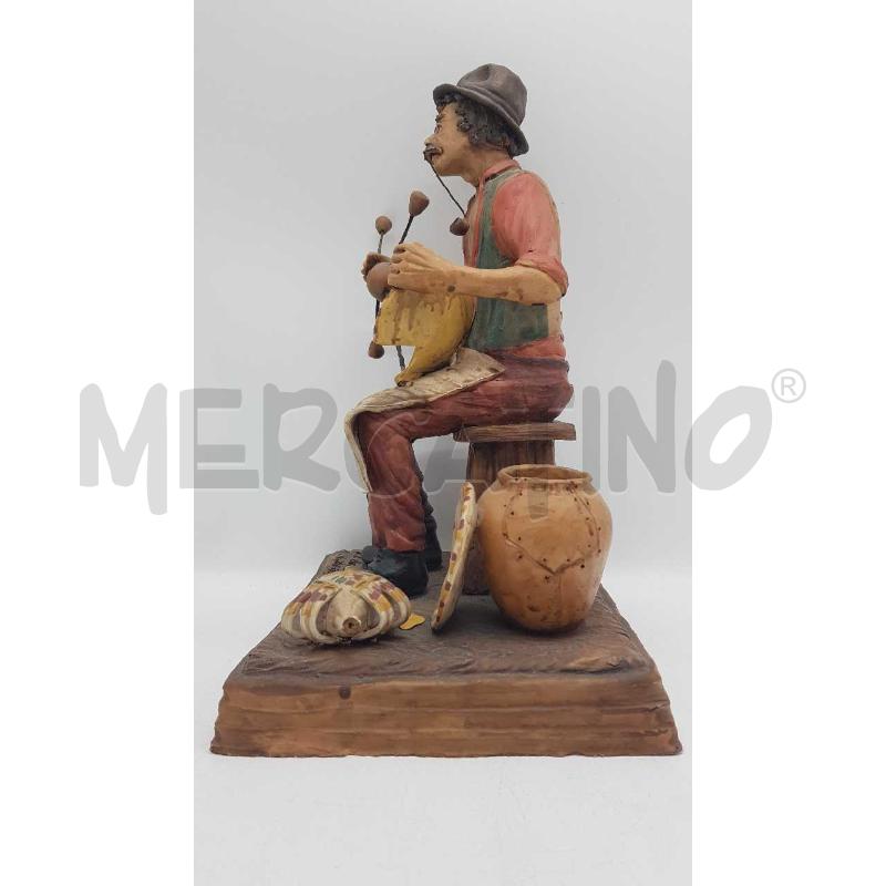 STATUA IN TERRACOTTA ANZIANO RIPARATORE DI COCCI | Mercatino dell'Usato Putignano 2