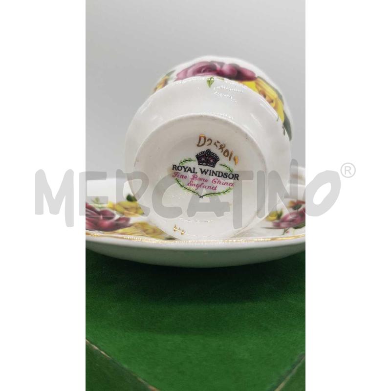 TAZZA CAFFE ANYSLEY BORDEAUX DORATA+2PIATTINI | Mercatino dell'Usato Putignano 3