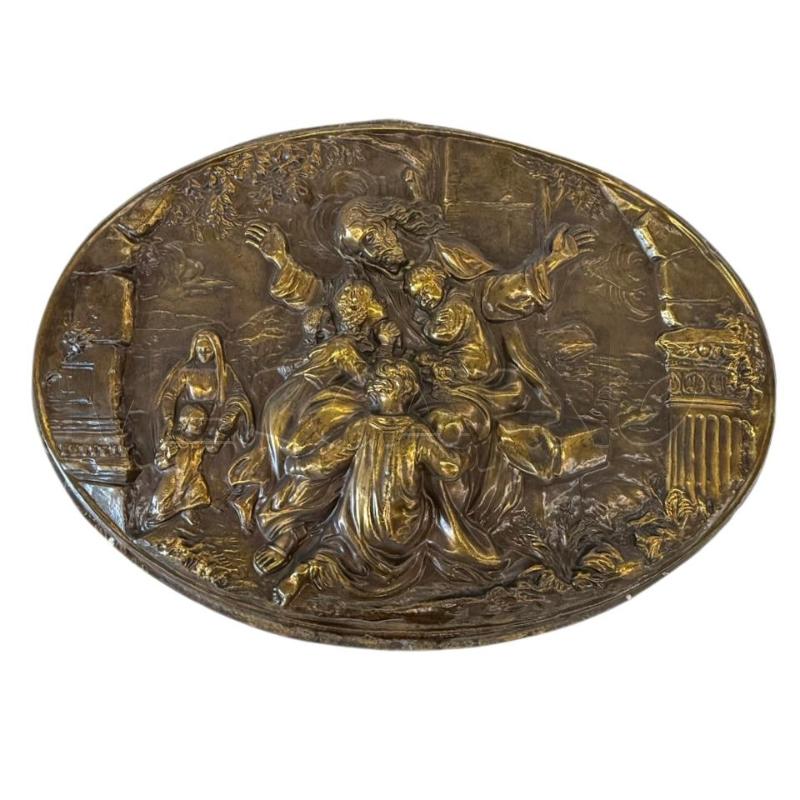 BASSORILIEVO OVALE CRISTO CON BAMBINI D'EPOCA | Mercatino dell'Usato Molfetta 1