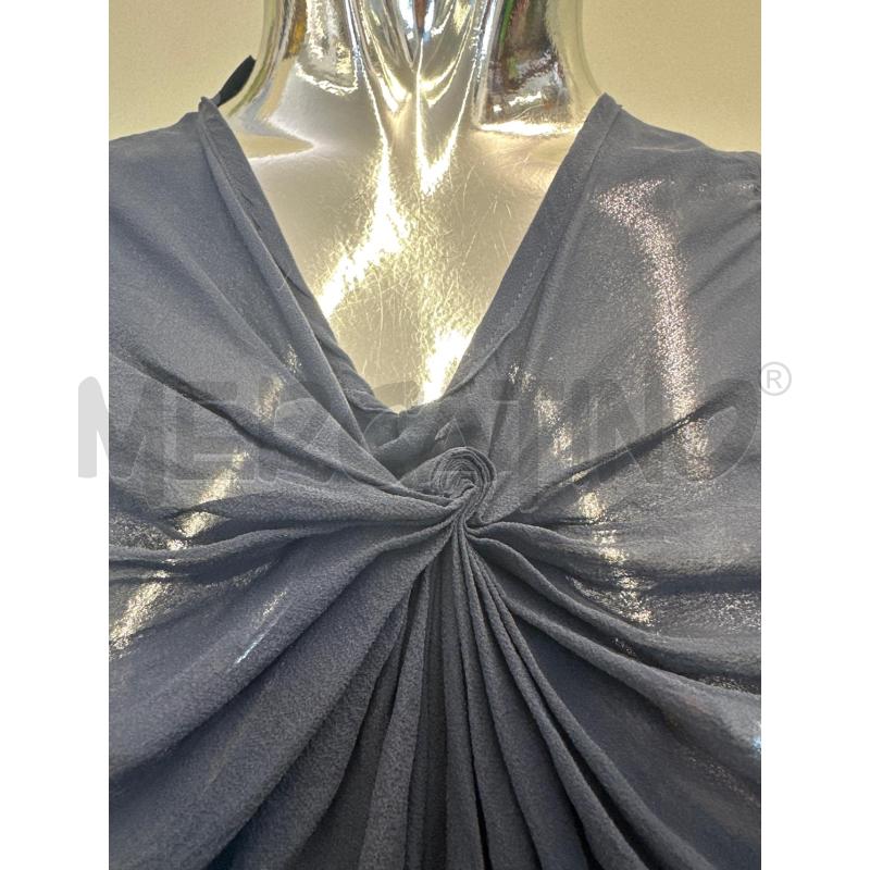 BLUSA DONNA ADELE FADO SETA BLU NODO CENTRALE | Mercatino dell'Usato Molfetta 2