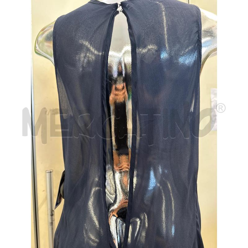BLUSA DONNA ADELE FADO SETA BLU NODO CENTRALE | Mercatino dell'Usato Molfetta 3