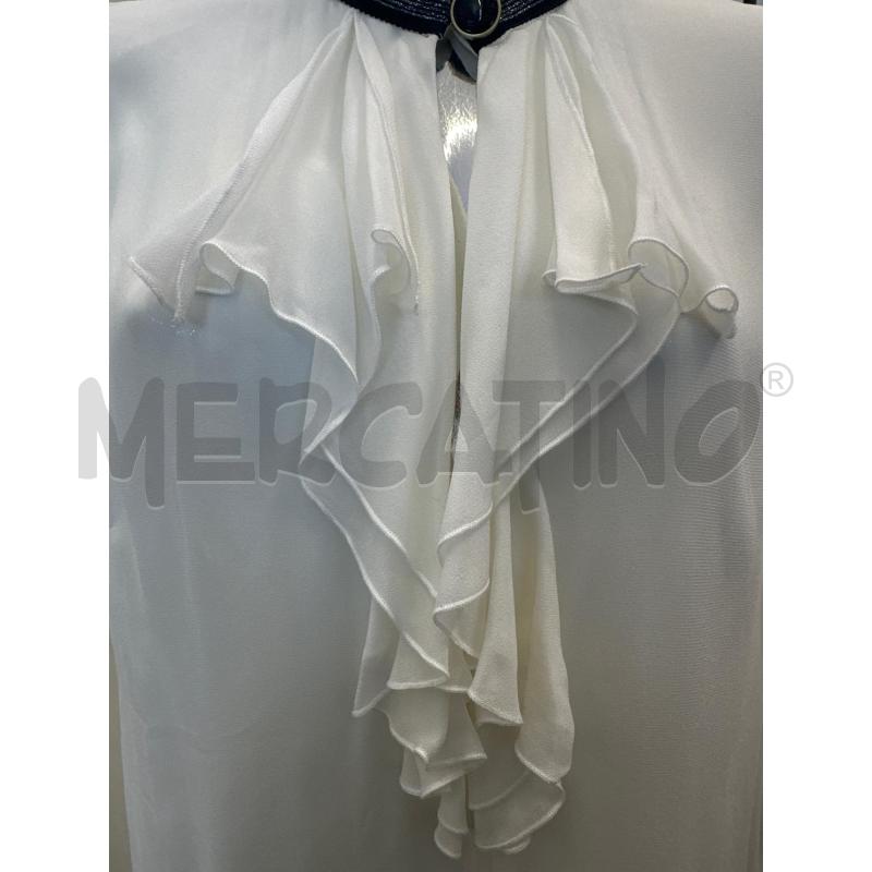 BLUSA DONNA ATOS LOMBARDINI BIANCO ROCHES  | Mercatino dell'Usato Molfetta 3