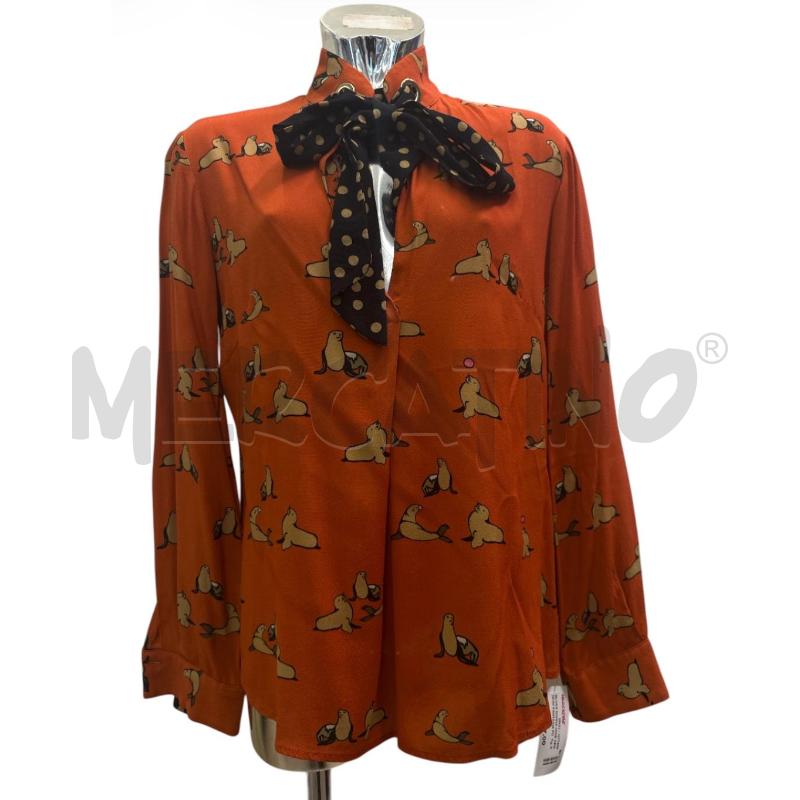 BLUSA DONNA DIXIE ARANCIO FANTASIA FOCHE BEIGE | Mercatino dell'Usato Molfetta 1