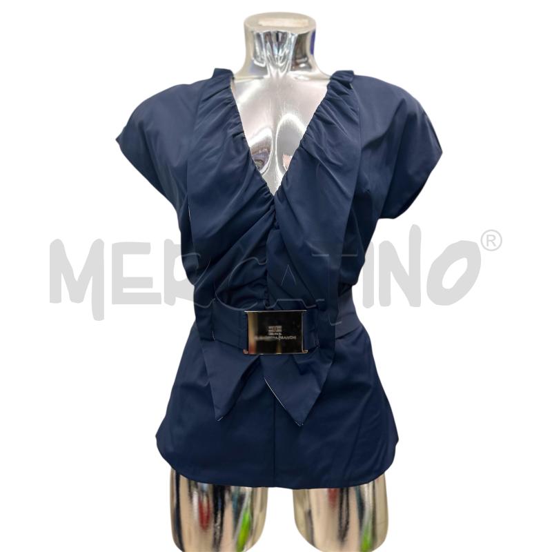 BLUSA DONNA ELISABETTA FRANCHI BLU CINTURA E ROCHES | Mercatino dell'Usato Molfetta 1