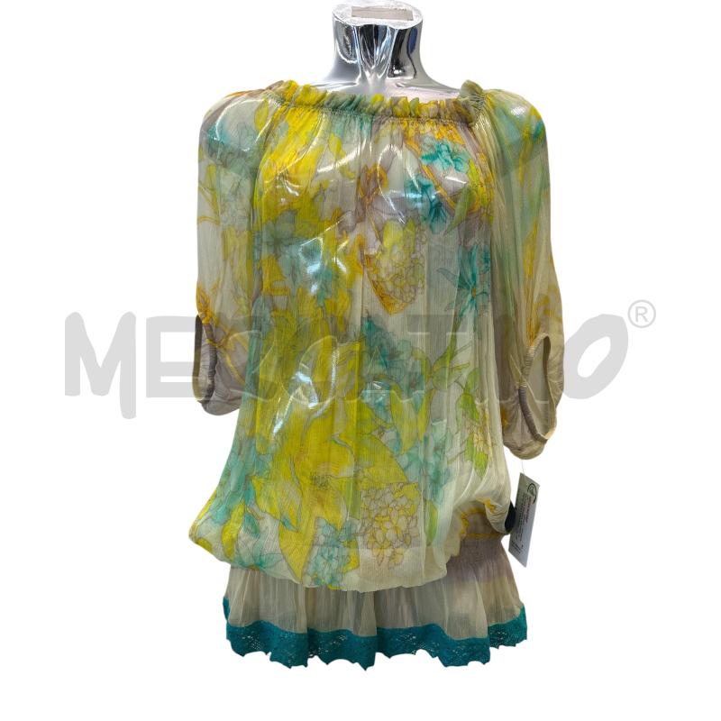 BLUSA DONNA PATRIZIA PEPE SETA FANTASIA GIALLO VERDE | Mercatino dell'Usato Molfetta 1
