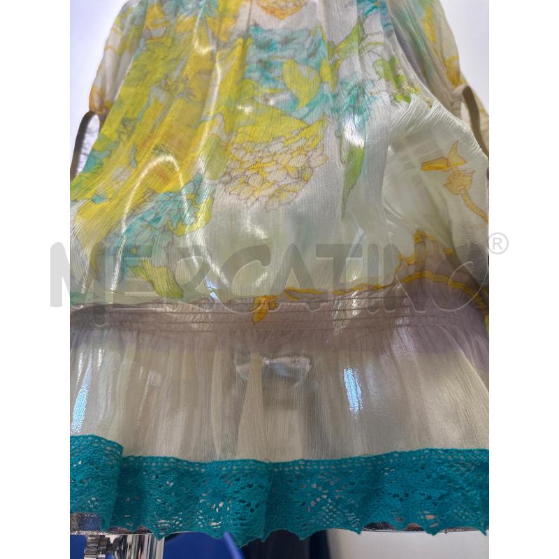 BLUSA DONNA PATRIZIA PEPE SETA FANTASIA GIALLO VERDE | Mercatino dell'Usato Molfetta 3