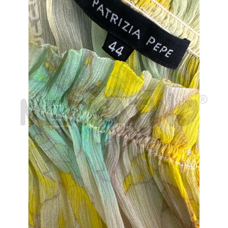 BLUSA DONNA PATRIZIA PEPE SETA FANTASIA GIALLO VERDE | Mercatino dell'Usato Molfetta 4