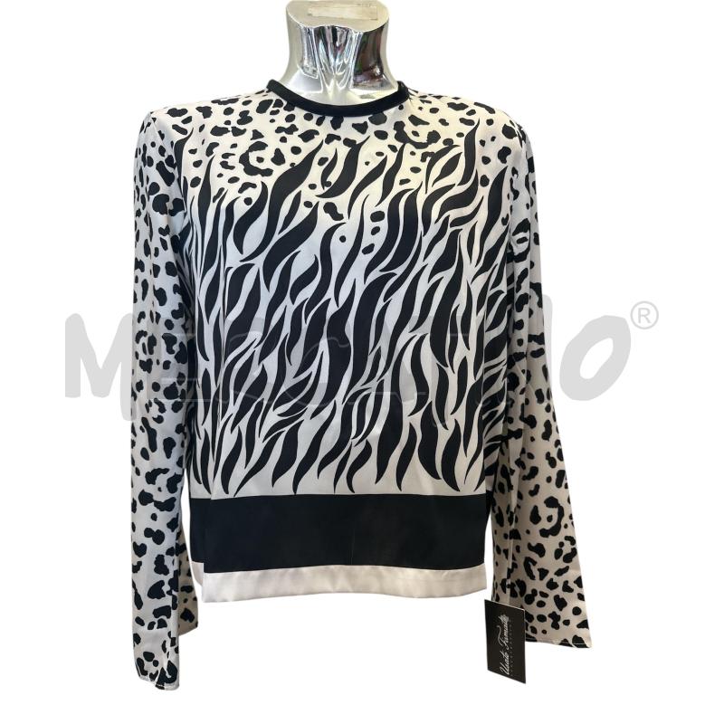 BLUSA DONNA PINKO BIANCO NERO  | Mercatino dell'Usato Molfetta 1