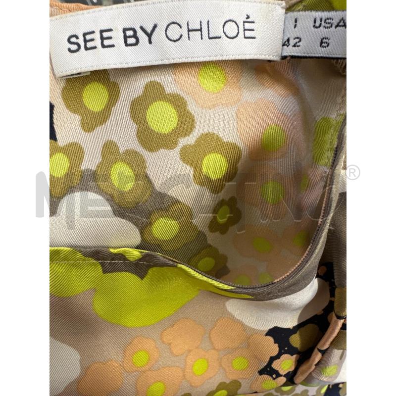 BLUSA DONNA SEE BY CHLOE SETA FANTASIA SALMONE BEIGE VERDE  | Mercatino dell'Usato Molfetta 2
