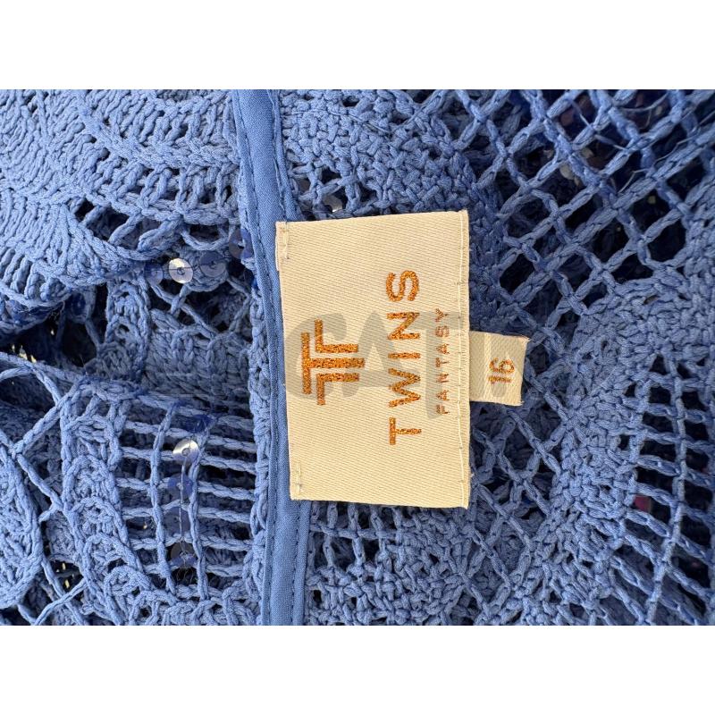 BLUSA DONNA TWIN FANTASY BLUETTE PAILETTE TRAFORATO | Mercatino dell'Usato Molfetta 3