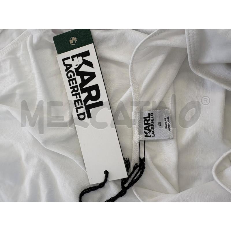 BODY DONNA KARL LAGERFELD BIANCO SCRITTA NERA | Mercatino dell'Usato Molfetta 3