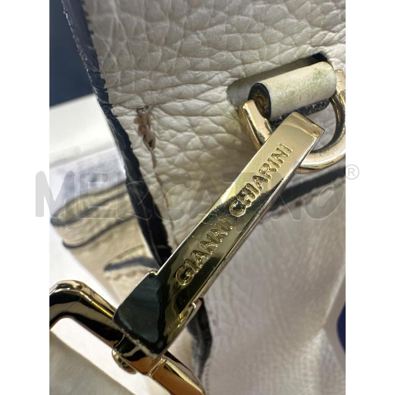 BORSA DONNA GIANNI CHIARINI BIANCO FIORI ROSSI | Mercatino dell'Usato Molfetta 3