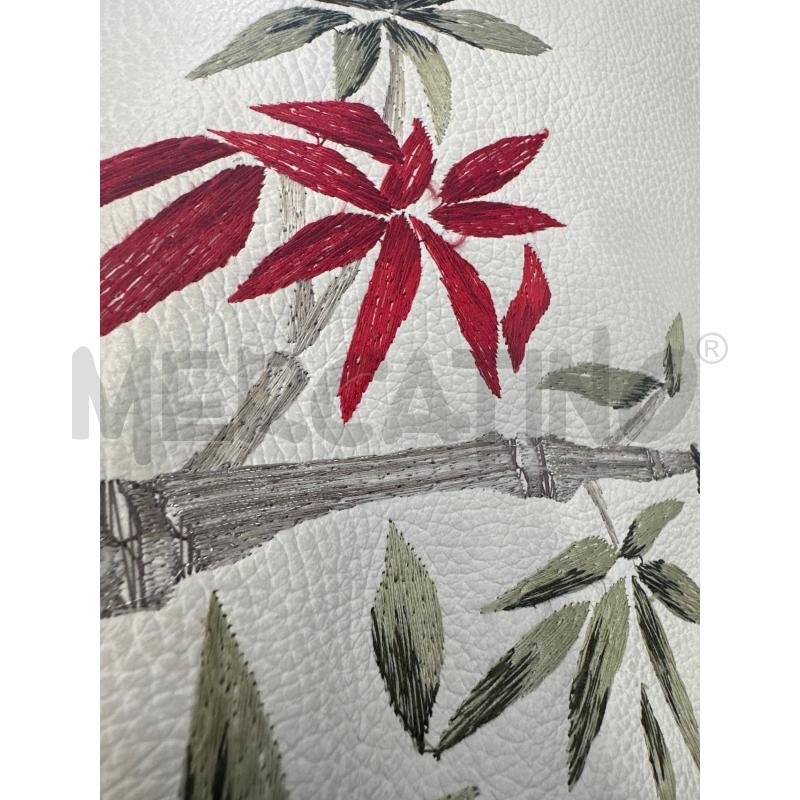 BORSA DONNA GIANNI CHIARINI BIANCO FIORI ROSSI | Mercatino dell'Usato Molfetta 5