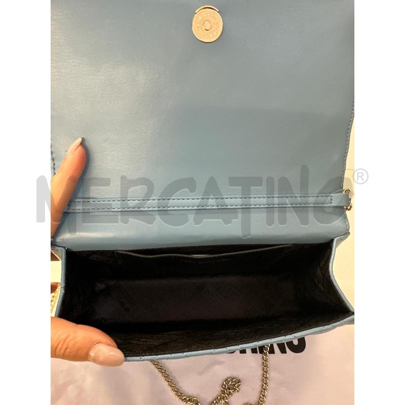 BORSA DONNA LOVE MOSCHINO CELESTE CUCITURE TRACOLLA DORATA | Mercatino dell'Usato Molfetta 3