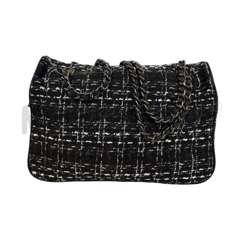 BORSA DONNA MIA BAG TWEED NERO E BIANCO STELLE | Mercatino dell'Usato Molfetta 2