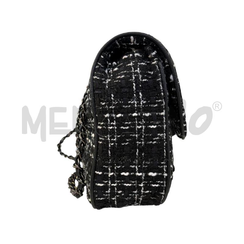 BORSA DONNA MIA BAG TWEED NERO E BIANCO STELLE | Mercatino dell'Usato Molfetta 3