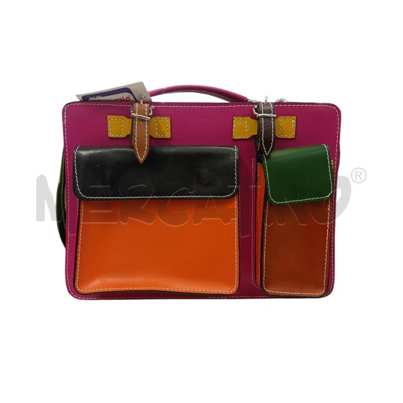 BORSA DONNA PELLE MULTICOLOR | Mercatino dell'Usato Molfetta 1