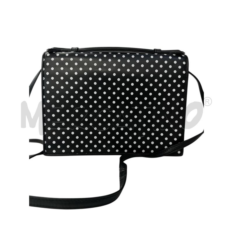 BORSA DONNA VALENTINO GARAVANI NERO POIS BIANCHI | Mercatino dell'Usato Molfetta 1