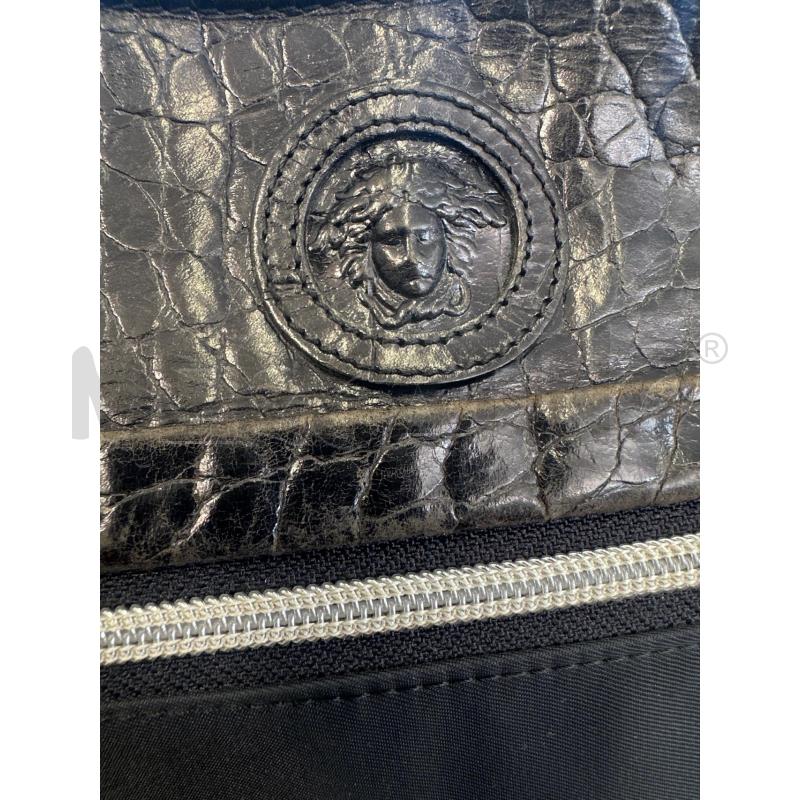 BORSA GIANNI VERSACE NERO TESSUTO E PARTI IN PELLE | Mercatino dell'Usato Molfetta 2