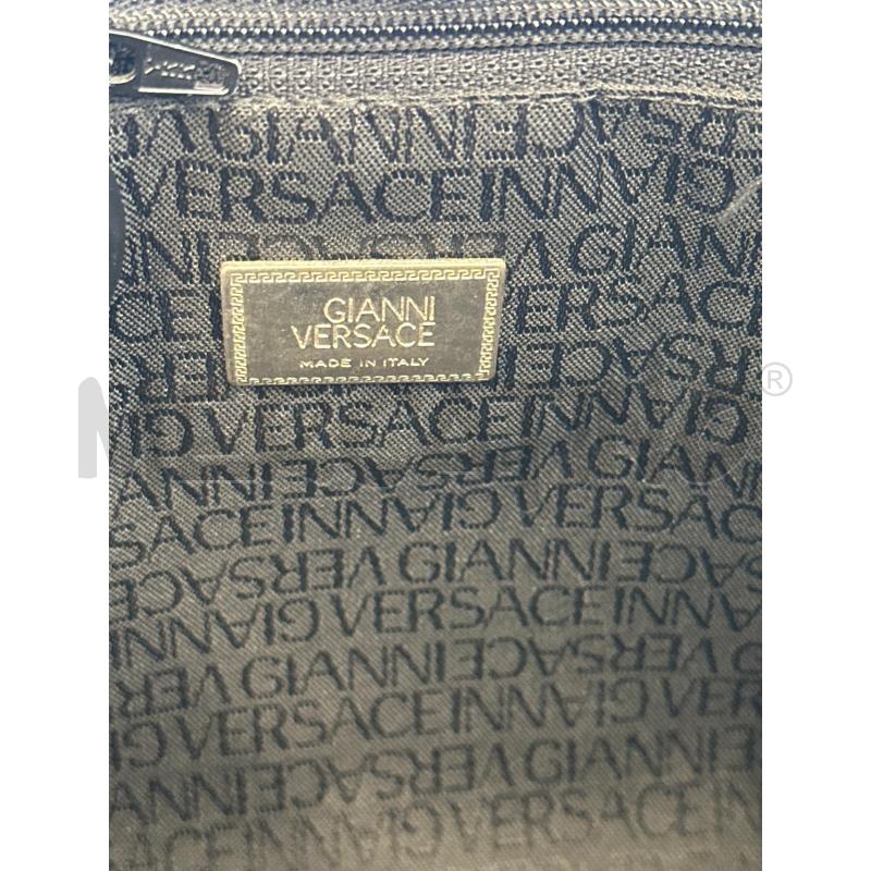 BORSA GIANNI VERSACE NERO TESSUTO E PARTI IN PELLE | Mercatino dell'Usato Molfetta 5