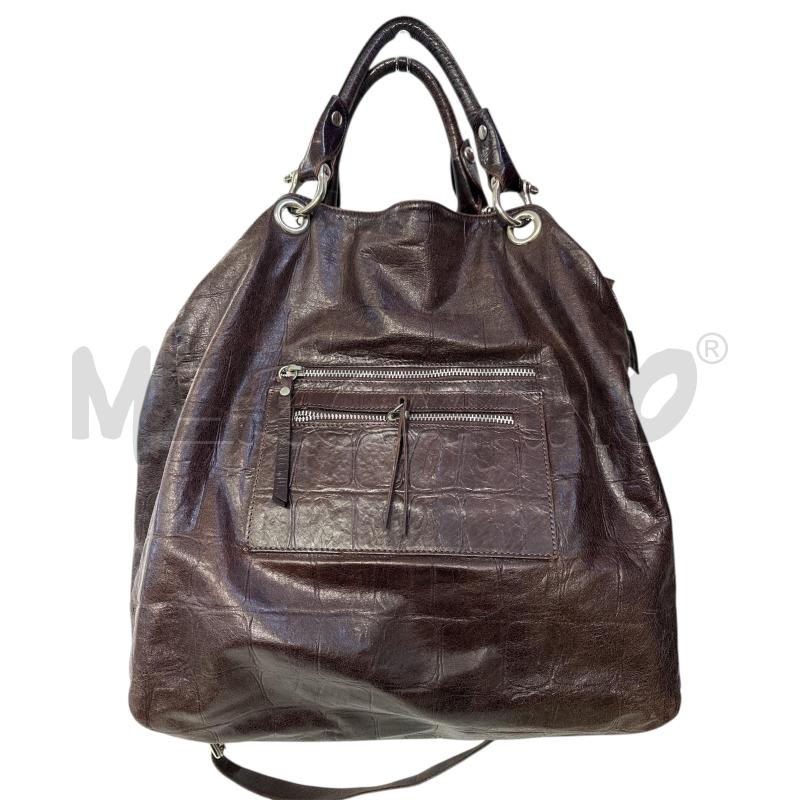 BORSA PELLE GIANNI CHIARINI MARRONE | Mercatino dell'Usato Molfetta 1