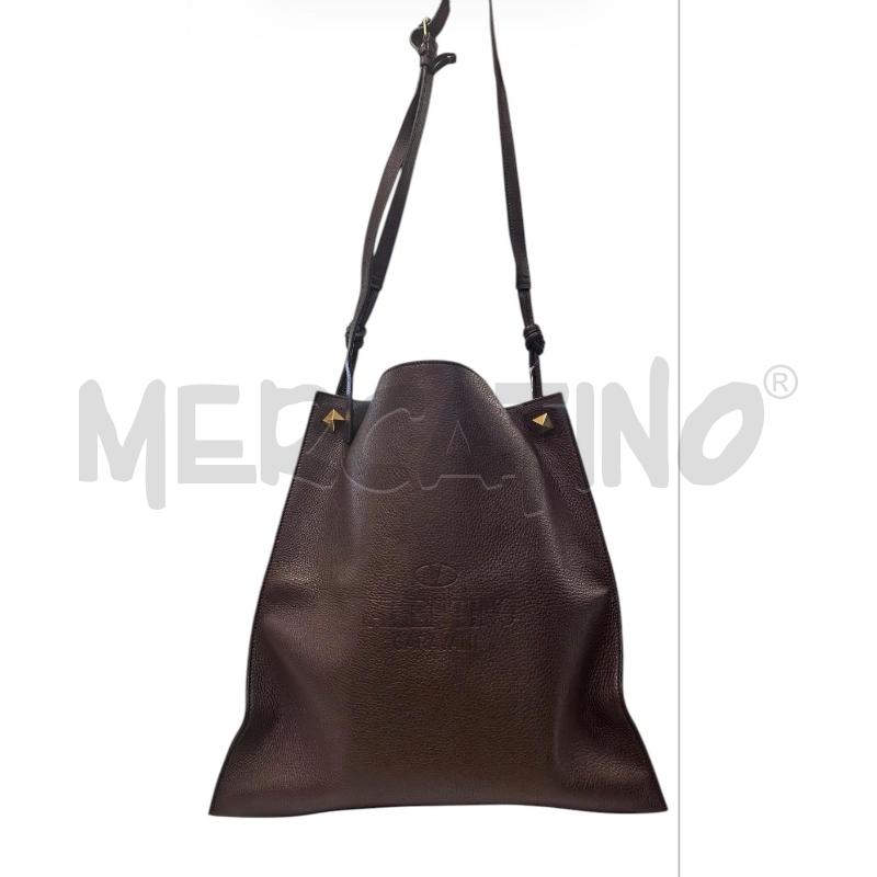 BORSA PELLE VALENTINO GARAVANI MARRONE | Mercatino dell'Usato Molfetta 1