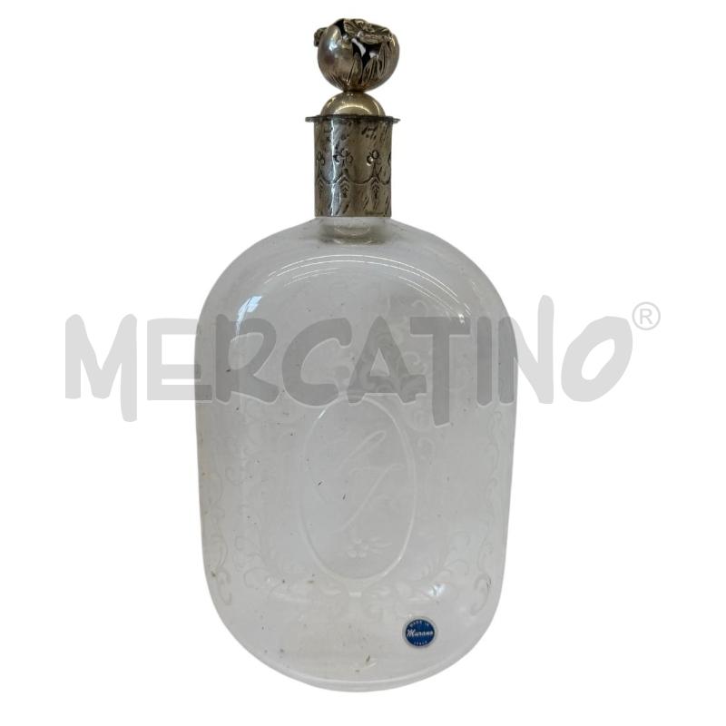 BOTTIGLIETTA VETRO MOLATO FIORI TAPPO ARG | Mercatino dell'Usato Molfetta 1