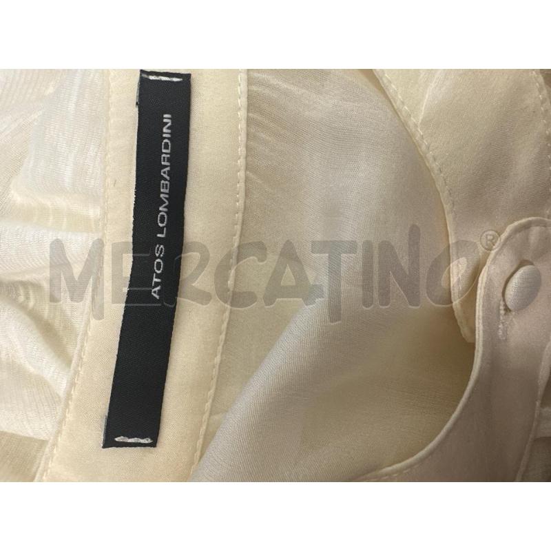 CAMICIA DONNA ATOS LOMBARDINI PANNA COTNE E SETA | Mercatino dell'Usato Molfetta 4