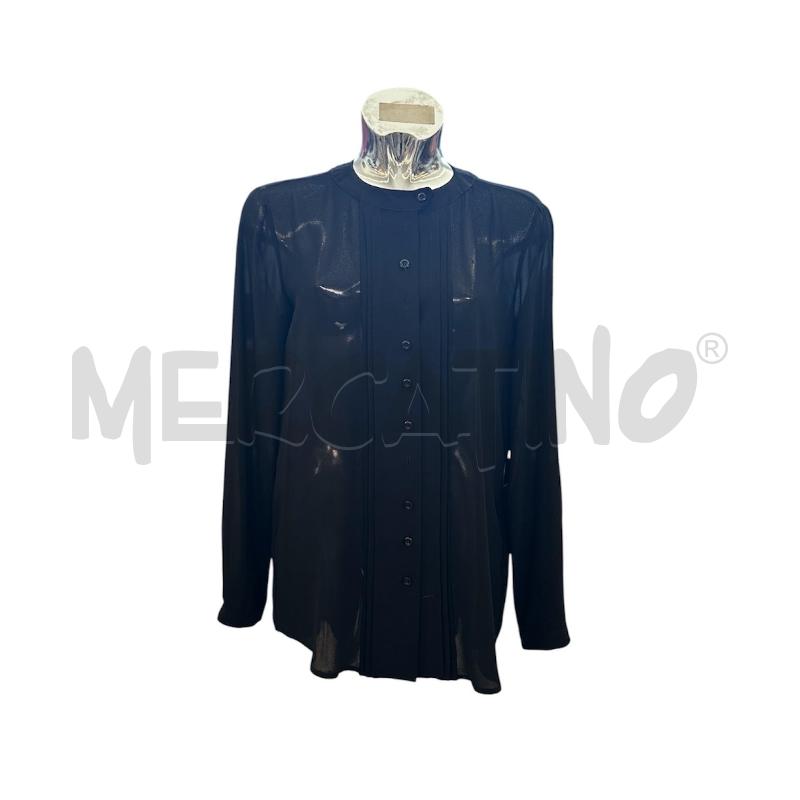 CAMICIA DONNA BIANCOGHIACCIO NERO COLLO COREANO | Mercatino dell'Usato Molfetta 1